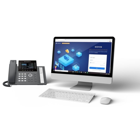 Teléfono IP 6 cuentas SIP, 12 líneas, cloud gratuito, Bluetooth, WiFi dual AC, Audio HD, pantalla LCD 4.3"