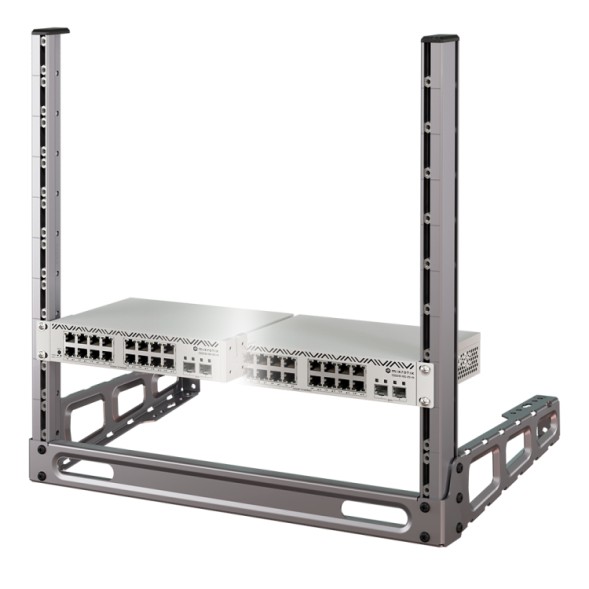 Kit rack MikroTik RMK-2x10/19 - 1U para 2 switches CSS318