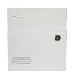 Fuente de alimentación 12V/10A, 9 salidas. 120W. UPS