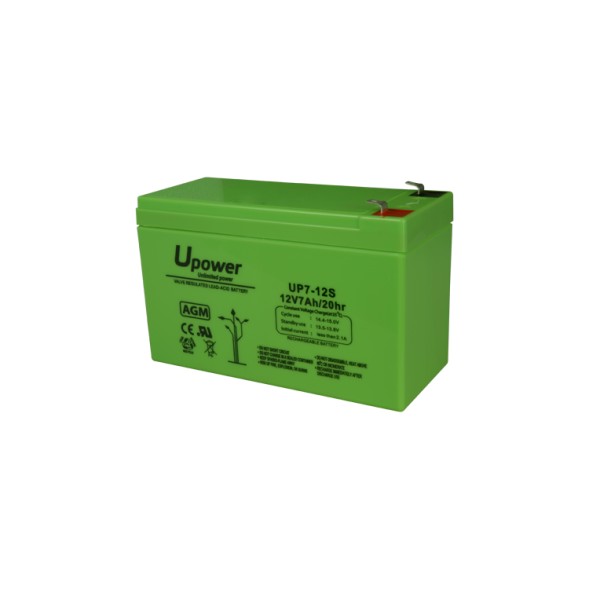 Batería AGM U-Power BATT-1270-U - 12 V, 7 Ah, conexión F1