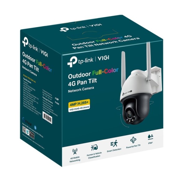 Cámara PTZ 4G TP-Link VIGI C540-4G (4mm) - 4MP, IP66, audio