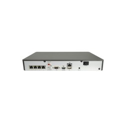 Grabador NVR Hikvision HWN‑2104MH‑4P   4 canales IP hasta 6 MP, compresión H.265+, ancho banda 40 Mb/s in / 60 Mb/s out, HDMI/V