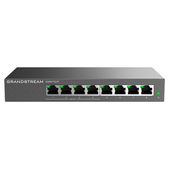 Switch GWN7701P Grandstream - 8 puertos PoE+ Gigabit