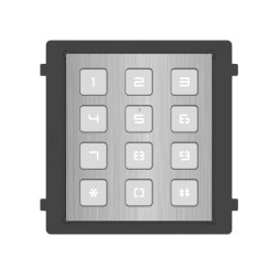 Teclado numérico Hikvision DS-KD-KP/S - Control de acceso, módulo de videoportero, acero inoxidable, exterior IP65