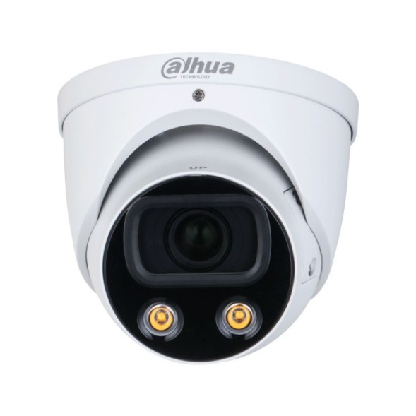 Cámara IP domo, 8Mpx, Iluminación  blanca 50mts, fija 2.8mm, H265+, PoE802,3af, IP67