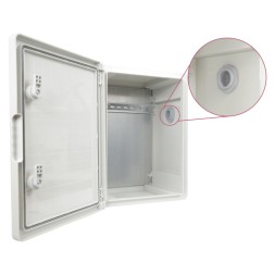 Caja de exterior poliester IP65. Dimensiones 40x30x17cm