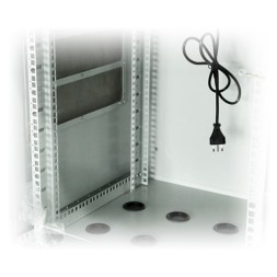 Rack de pared 19" de exterior 9U, F450 / AL475 / AN600mm, carga 100Kg, vacío. Montado, IP65