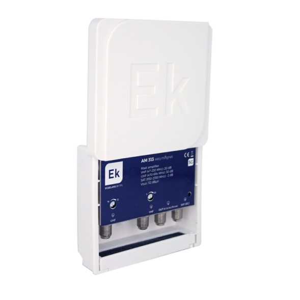 Amplificador de mástil Ekselans AM 313 EASY MAGNEK - 3 entradas, 31 dB, LTE2, magnético