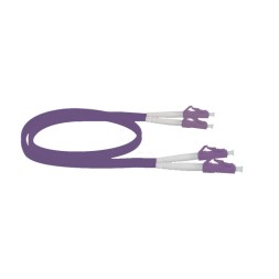 Latiguillo LC/PC - LC/PC, Multimodo, Duplex, 50/125, OM4, 3mm, LSZH-FR, 10mts. Violeta