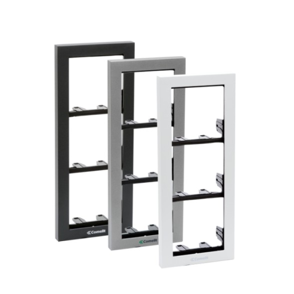 Soporte 4 módulos para placa mod. IKALL color negro antracita