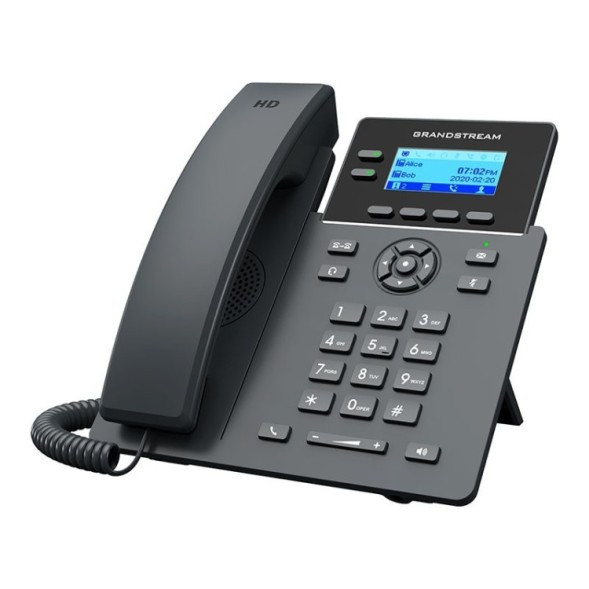 Teléfono IP WIFI  AC de 2 líneas, 2 cuentas SIP, x4 teclas XML programables, 132 x 48 (2.21 ) LCD display