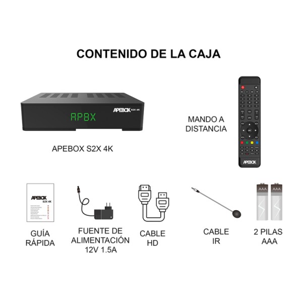 Супутниковий приймач Apebox S2X 4K - DVB-S2X, Multistream, UHD