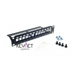 Patch Panel  para rack de 10", x12 puertos vacío