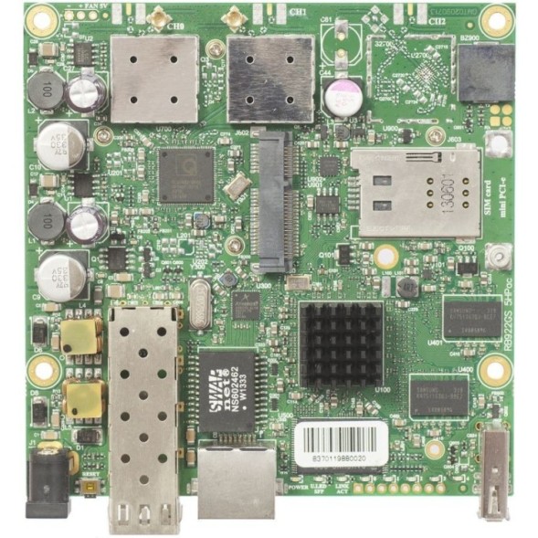 Punto de acceso de exterior 5Ghz, AC, 31dBm (1.25W), 720Mhz, 128Mb RAM, x1 Gb, Level 4. SOLO PLACA