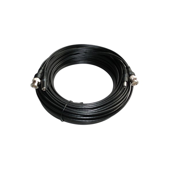 Cable coaxial RG 59 con alimentación preconectorizado con BNC + DC. 30mts