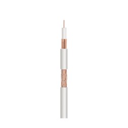Cable coaxial RG6 NIMO WIR9057-15 - 15 m, 75 Ohm, CCS, PVC blanco