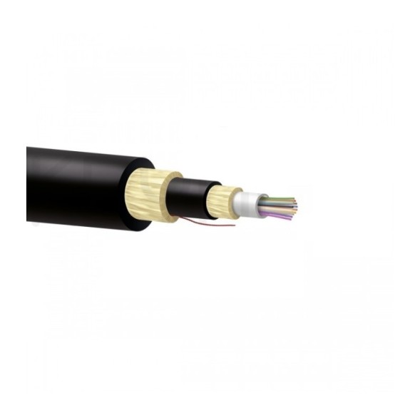 Cable fibra óptica Keynet F21-24HDK-FP2S10W30 - 24 fibras SM, monotubo, doble cubierta PE, aramida, exterior