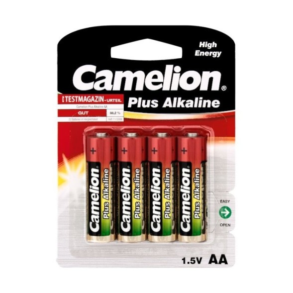 Paquete de 4 pilas Alcalinas LR6 AA, 1,5V (Mignon), Alcalina