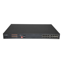Switch de 16 puertos 10/100/1000 POE, 250W, x2 SFP. Sobremesa
