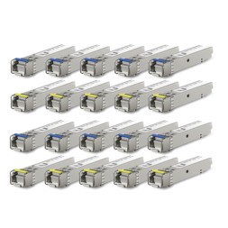 Pack de 10 parejas (20 módulos) SFP (1.25G SM 3km,T1550nm/R1310n)