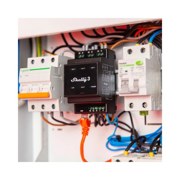 Rele inteligente Shelly Pro 3 - 3 canales DIN WiFi LAN