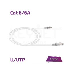 Latiguillo Cat 6A UTP, LSZH, 10mts. Blanco