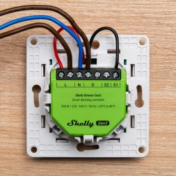Relé dimmer Shelly Dimmer Gen3 - regulación de luz, WiFi