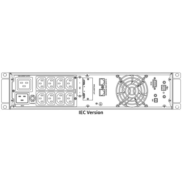 SAI Online Hikvision DS-UPS03K72-R/TJS/EU/IEC - 3000VA, 2700W, doble conversión, 8x IEC