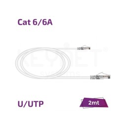 Latiguillo Cat 6A UTP, LSZH, 2mts. Blanco