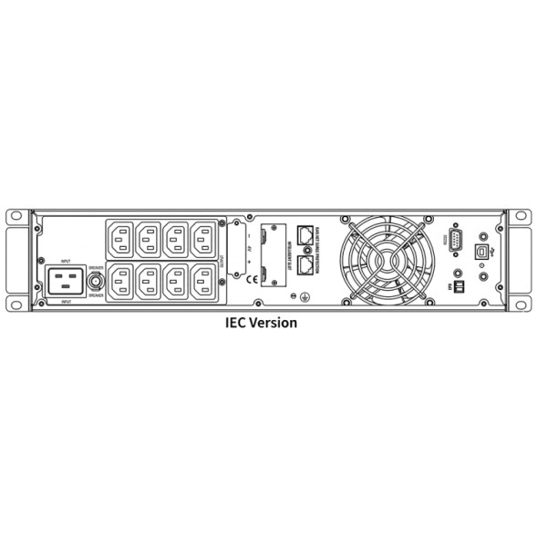 SAI Online Hikvision DS-UPS02K48-R/TJS/IEC - 2000VA, 1800W, doble conversión, 8x IEC