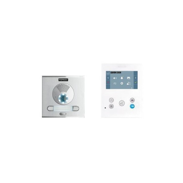 Kit Video Portero City Veo-XS Wifi Duox Plus 2L. Monitores manos libres 4,3" más placa CityLine.