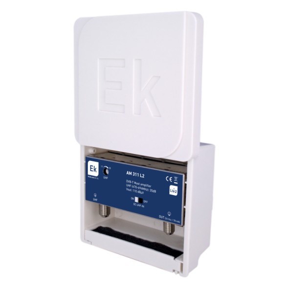 Amplificador de mástil Ekselans AM 311 L2 - UHF, 35 dB, LTE2, bajo ruido