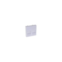 Módulo para x2 RJ45 45x45mm (1 módulo) con ventana, blanco