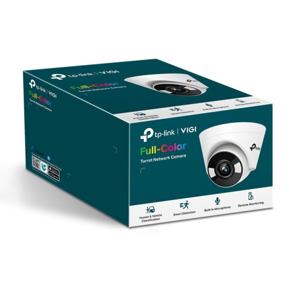 Cámara IP turret, 5Mpx, Lente 2.8mm, IR 30mts Full Color. Interior. Smart Event. Audio. IP67