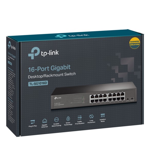Switch EasySmart de 16 puertos Gigabit, caja de metal. Para sobremesa