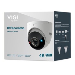 Cámara IP turret TP-Link InSight S485PI - 8MP, panoramica 180°, IR 20 m, H.265+
