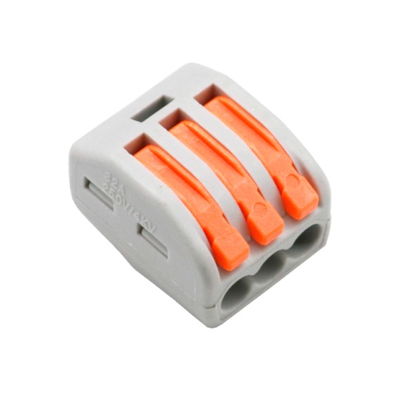 Conector de Cable 28 - 12AWG. Fácil y rápido. 1 Entrada y 2 Salidas. 10 unidades