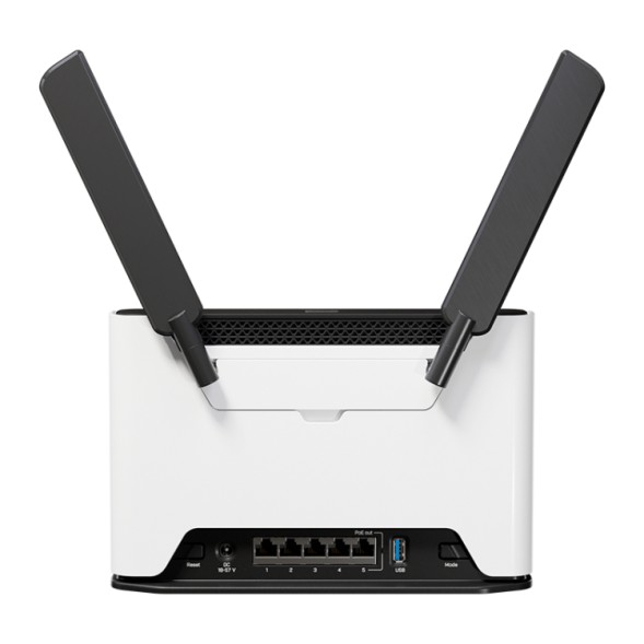 Router Wi-Fi 6 MikroTik CHATEAU PRO AX - AX3600, dual band, 5 puertos Gb, PoE-out. H53UiG-5HaxQ2HaxQ
